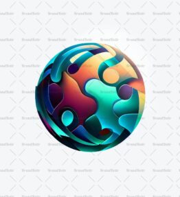 Abstrakte Puzzlekugel